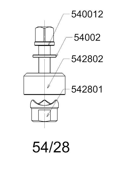 PERFORADOR REDONDO PARA CHAPA  FORZA  SERIE 54